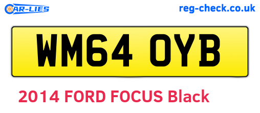WM64OYB are the vehicle registration plates.