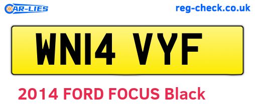 WN14VYF are the vehicle registration plates.