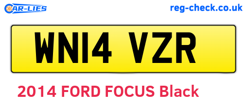 WN14VZR are the vehicle registration plates.