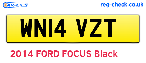 WN14VZT are the vehicle registration plates.