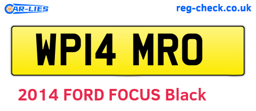 WP14MRO are the vehicle registration plates.
