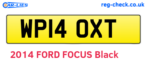 WP14OXT are the vehicle registration plates.