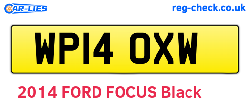 WP14OXW are the vehicle registration plates.