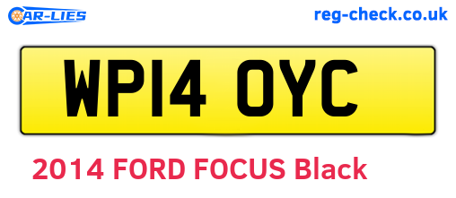 WP14OYC are the vehicle registration plates.
