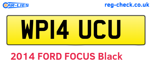 WP14UCU are the vehicle registration plates.