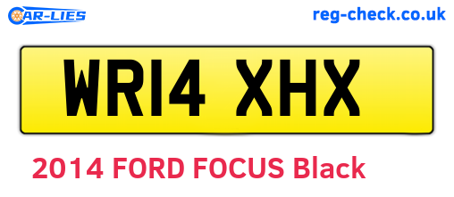 WR14XHX are the vehicle registration plates.