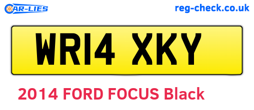 WR14XKY are the vehicle registration plates.