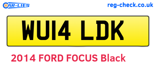WU14LDK are the vehicle registration plates.