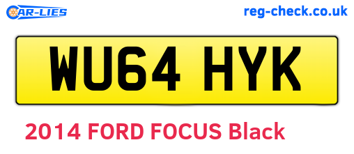WU64HYK are the vehicle registration plates.