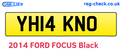 YH14KNO are the vehicle registration plates.