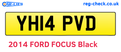 YH14PVD are the vehicle registration plates.