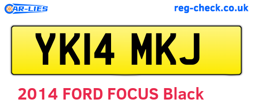 YK14MKJ are the vehicle registration plates.