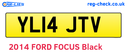 YL14JTV are the vehicle registration plates.