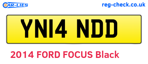 YN14NDD are the vehicle registration plates.