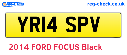 YR14SPV are the vehicle registration plates.
