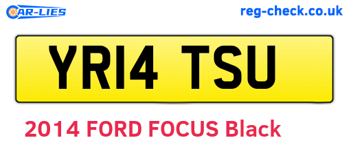 YR14TSU are the vehicle registration plates.