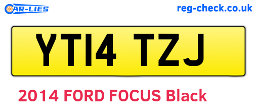 YT14TZJ are the vehicle registration plates.