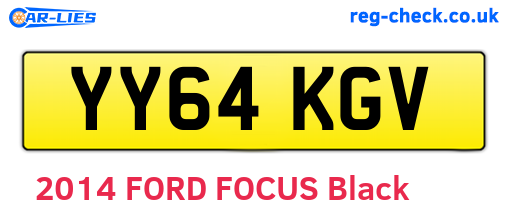YY64KGV are the vehicle registration plates.