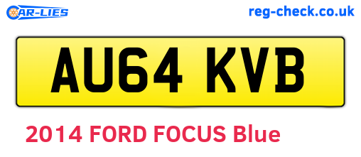 AU64KVB are the vehicle registration plates.