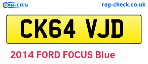 CK64VJD are the vehicle registration plates.