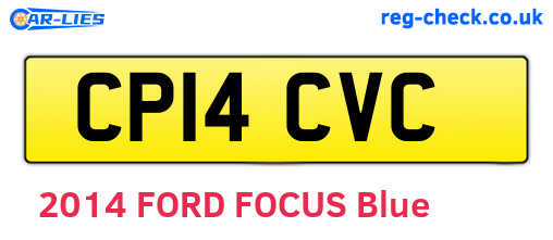 CP14CVC are the vehicle registration plates.