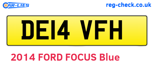 DE14VFH are the vehicle registration plates.