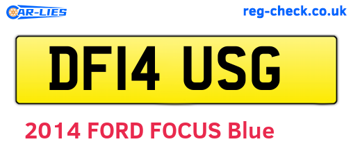 DF14USG are the vehicle registration plates.