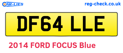 DF64LLE are the vehicle registration plates.