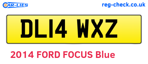 DL14WXZ are the vehicle registration plates.