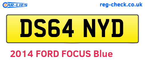 DS64NYD are the vehicle registration plates.