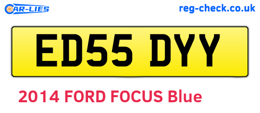 ED55DYY are the vehicle registration plates.