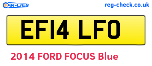 EF14LFO are the vehicle registration plates.