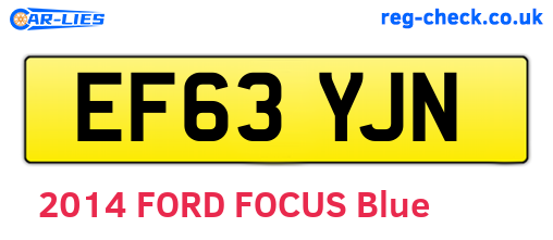 EF63YJN are the vehicle registration plates.