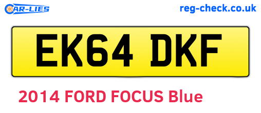 EK64DKF are the vehicle registration plates.