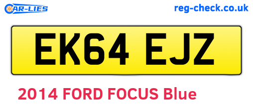 EK64EJZ are the vehicle registration plates.