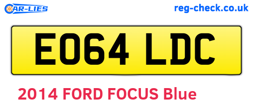 EO64LDC are the vehicle registration plates.