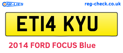 ET14KYU are the vehicle registration plates.