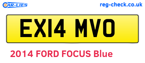 EX14MVO are the vehicle registration plates.