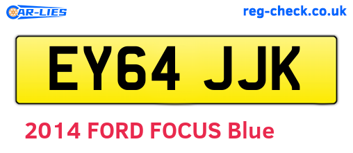 EY64JJK are the vehicle registration plates.