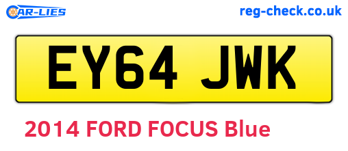 EY64JWK are the vehicle registration plates.
