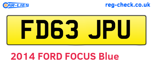 FD63JPU are the vehicle registration plates.