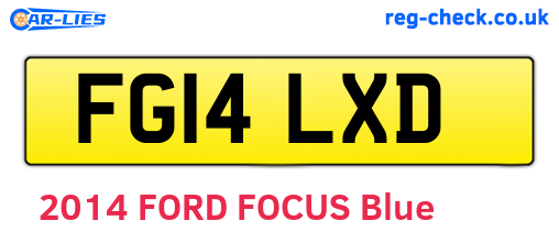 FG14LXD are the vehicle registration plates.