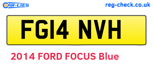 FG14NVH are the vehicle registration plates.