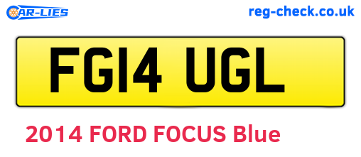 FG14UGL are the vehicle registration plates.