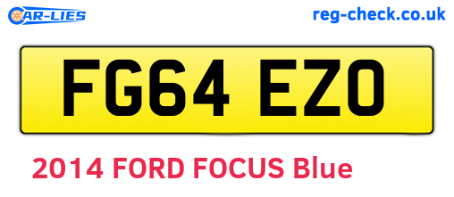 FG64EZO are the vehicle registration plates.