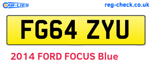 FG64ZYU are the vehicle registration plates.