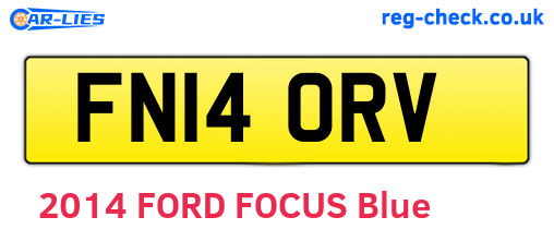 FN14ORV are the vehicle registration plates.