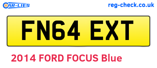 FN64EXT are the vehicle registration plates.