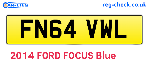 FN64VWL are the vehicle registration plates.