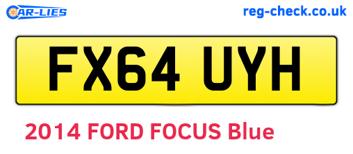 FX64UYH are the vehicle registration plates.